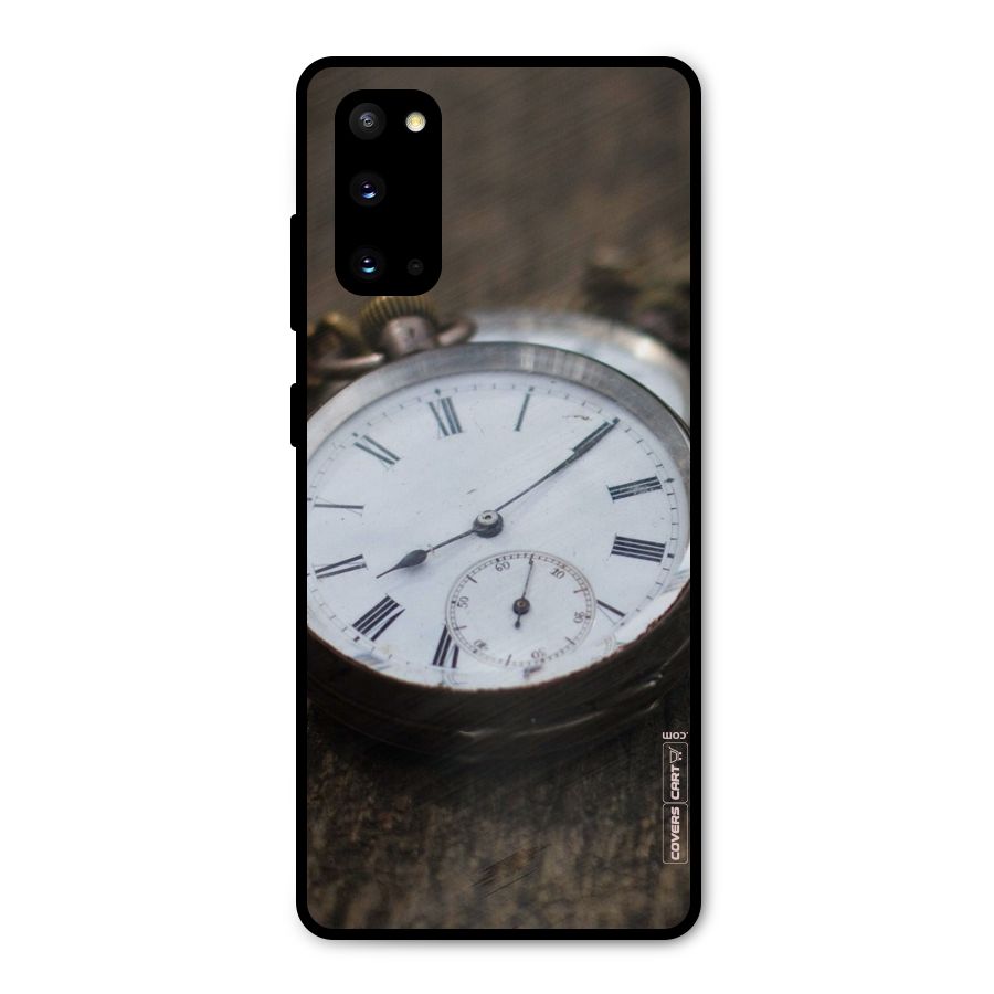 Vintage Clock Metal Back Case for Galaxy S20