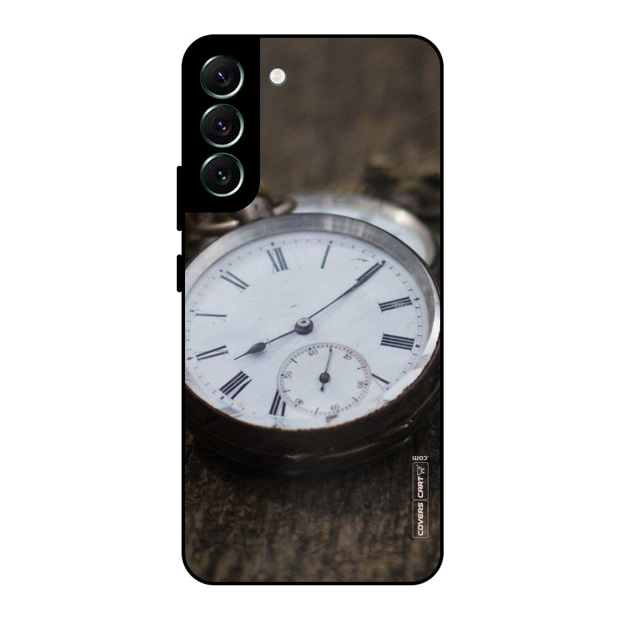 Vintage Clock Metal Back Case for Galaxy S22 Plus 5G