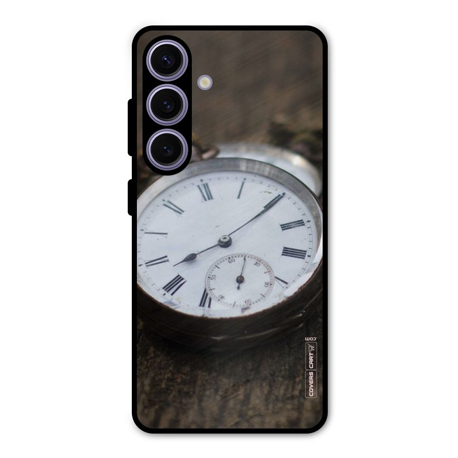Vintage Clock Metal Back Case for Galaxy S24
