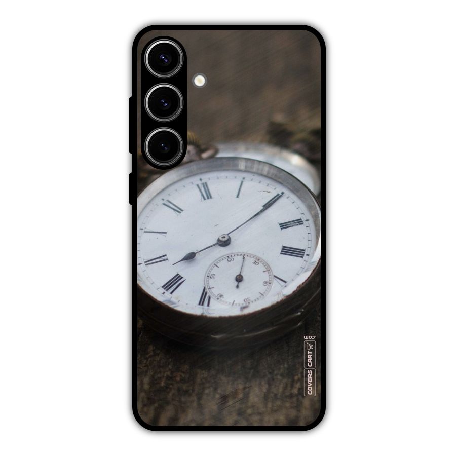 Vintage Clock Metal Back Case for Galaxy S24 Plus