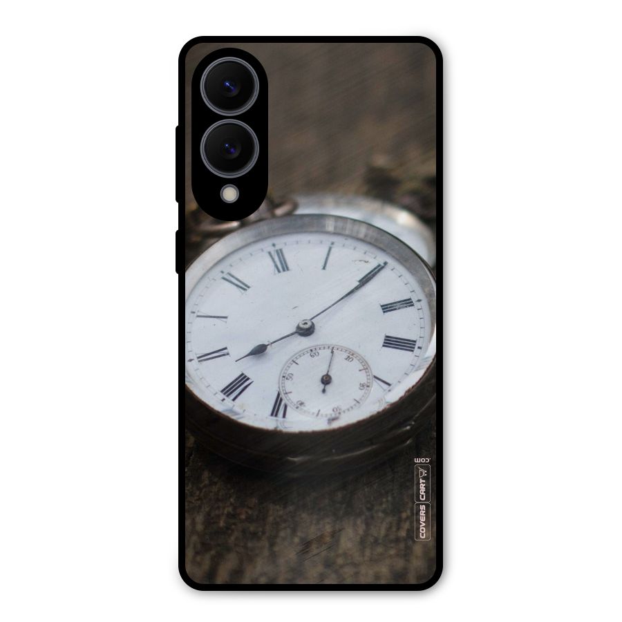 Vintage Clock Metal Back Case for Galaxy S25 Edge
