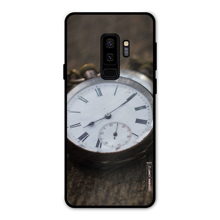 Vintage Clock Metal Back Case for Galaxy S9 Plus