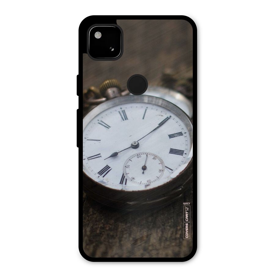 Vintage Clock Metal Back Case for Google Pixel 4a