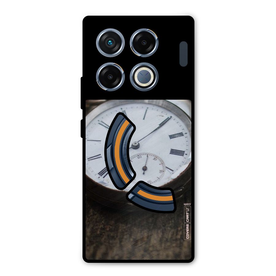 Vintage Clock Metal Back Case for Infinix GT 20 Pro