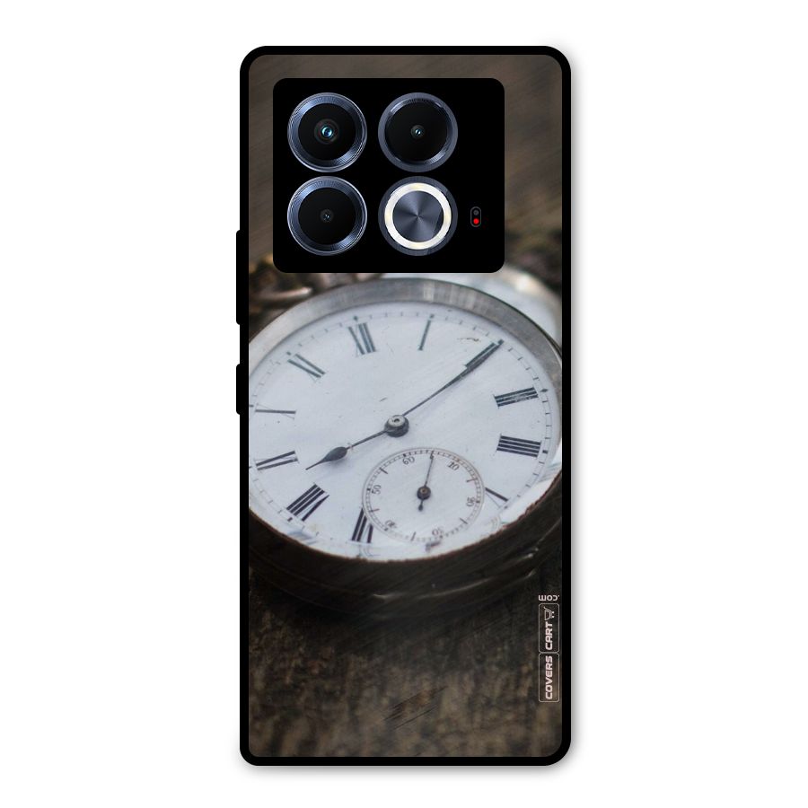 Vintage Clock Metal Back Case for Infinix Note 40 5G