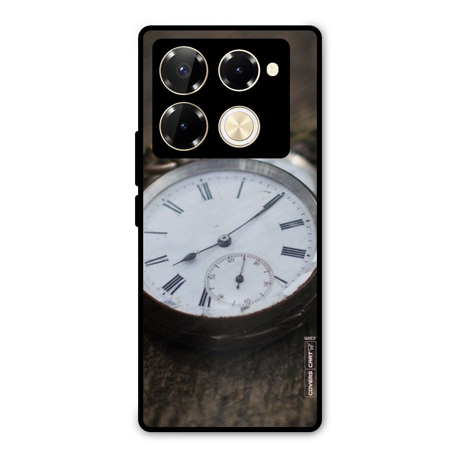 Vintage Clock Metal Back Case for Infinix Note 40 Pro