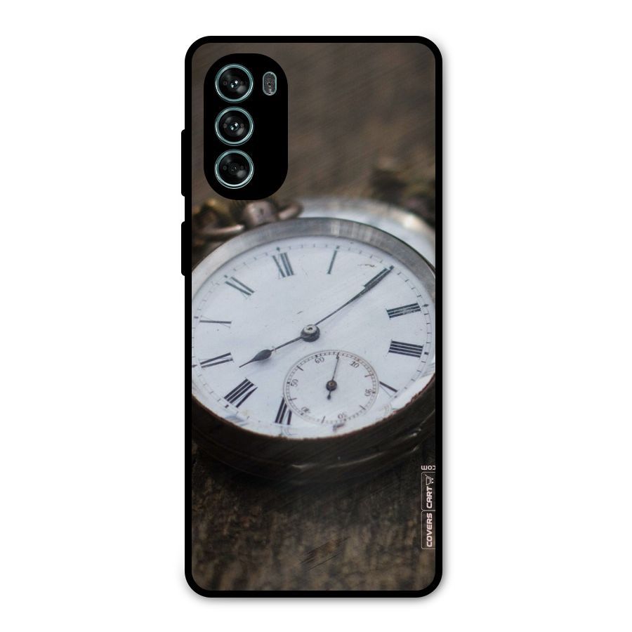 Vintage Clock Metal Back Case for Moto G62