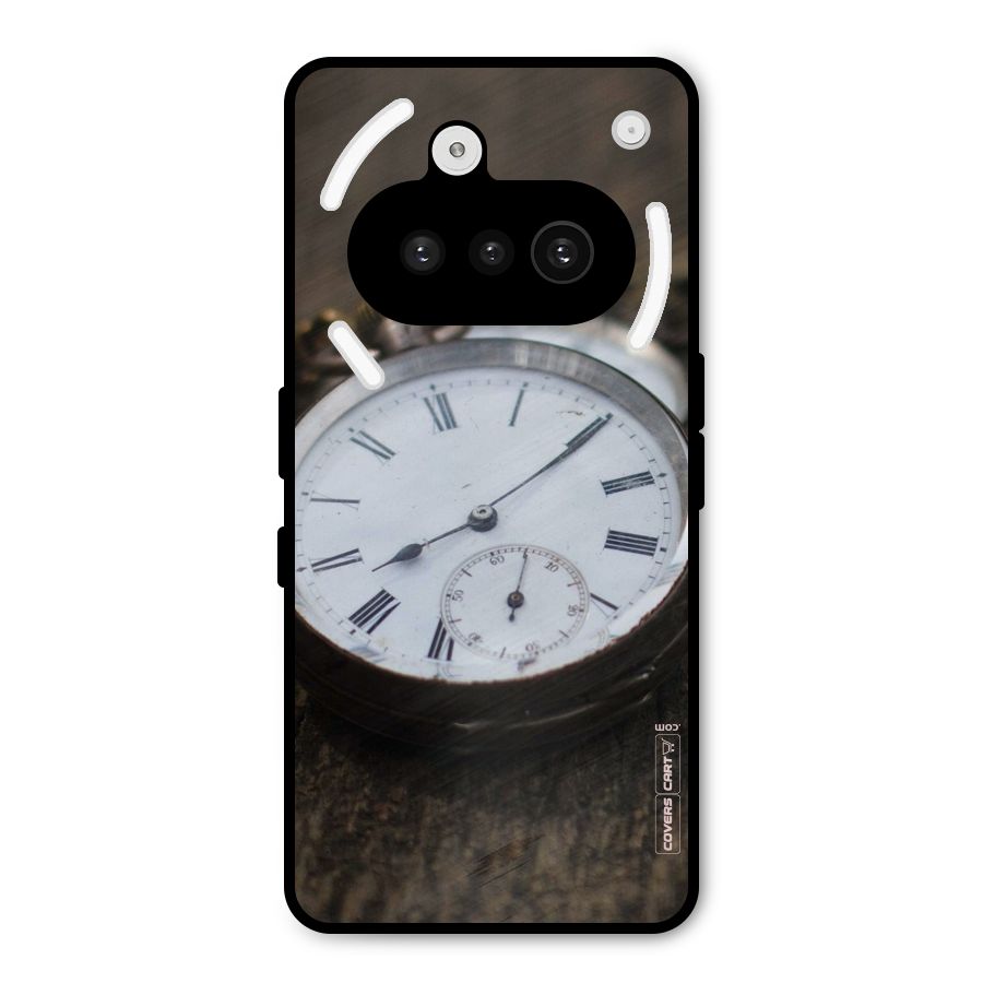 Vintage Clock Metal Back Case for Nothing Phone 3a