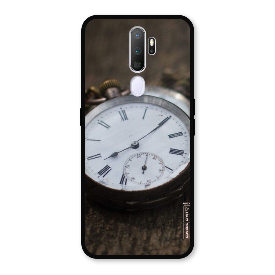 Vintage Clock Metal Back Case for Oppo A9 (2020)