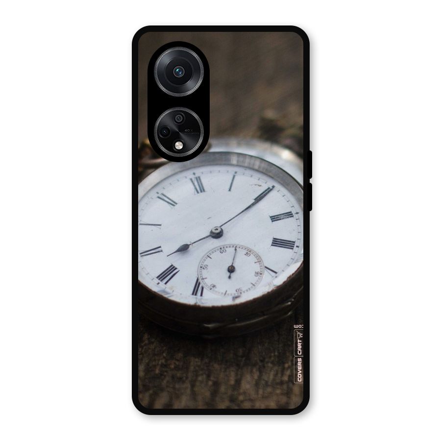 Vintage Clock Metal Back Case for Oppo F23