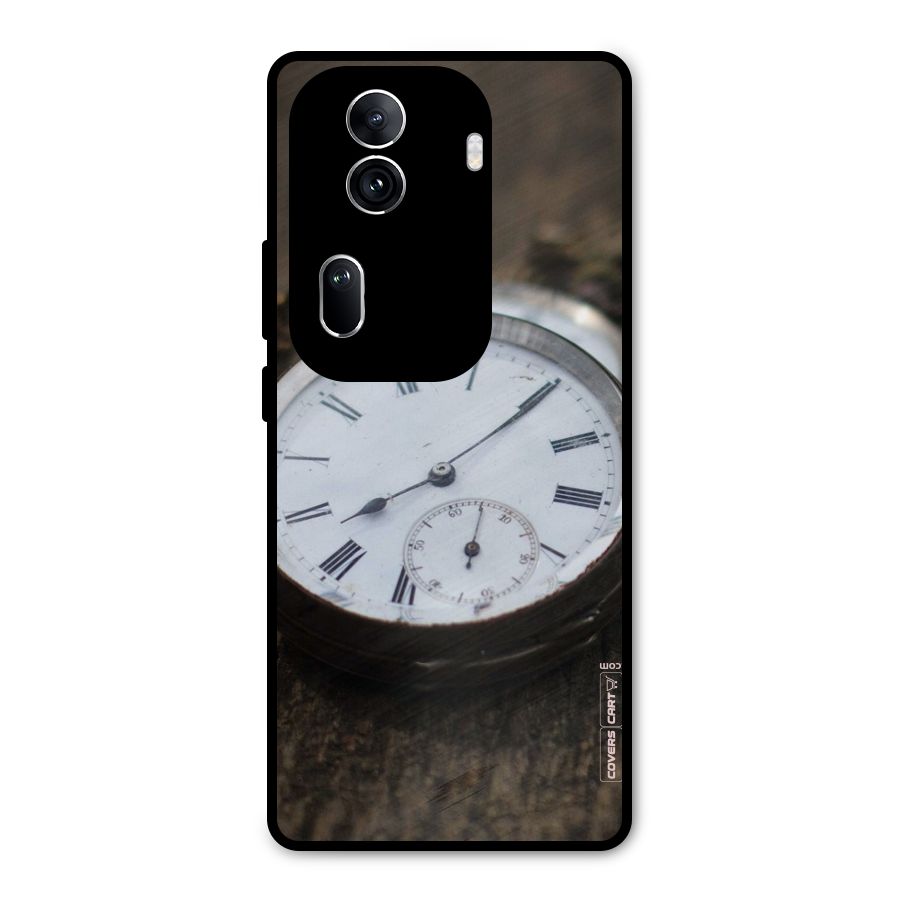Vintage Clock Metal Back Case for Oppo Reno11 Pro 5G
