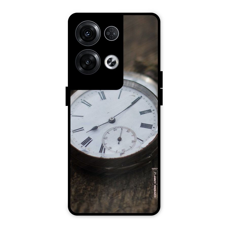 Vintage Clock Metal Back Case for Oppo Reno8 Pro 5G