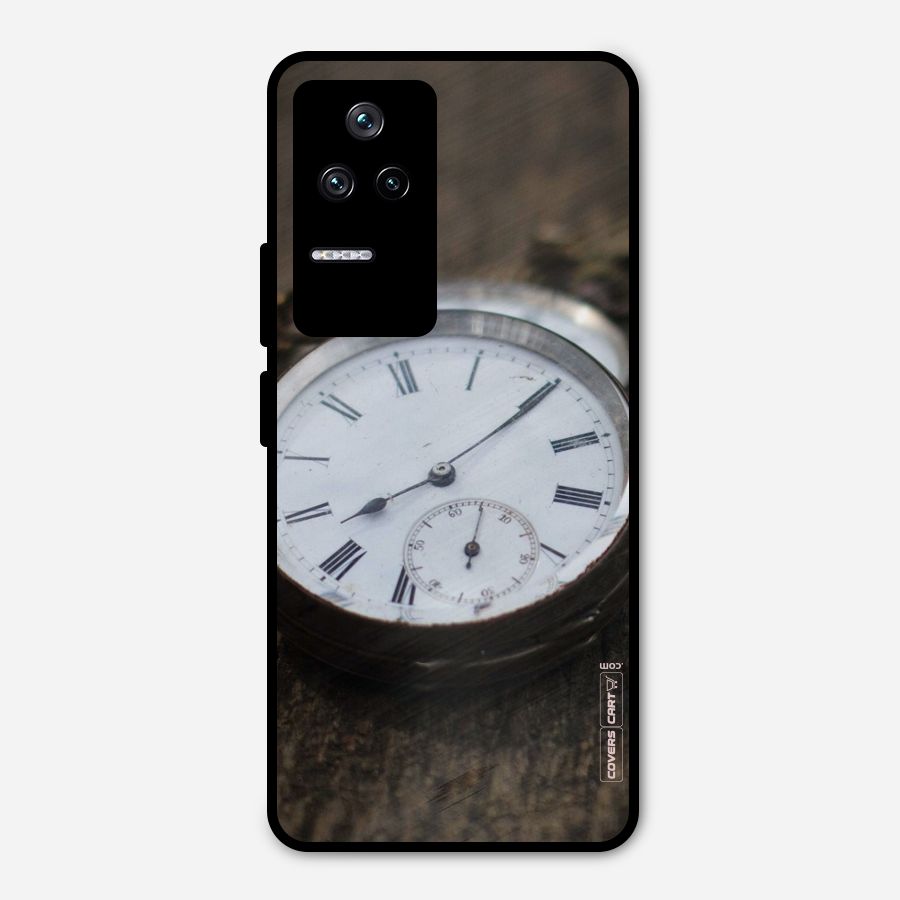 Vintage Clock Metal Back Case for Poco F4 5G