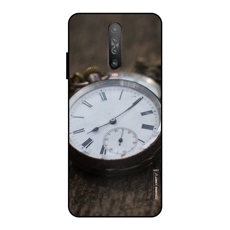Vintage Clock Metal Back Case for Poco X2