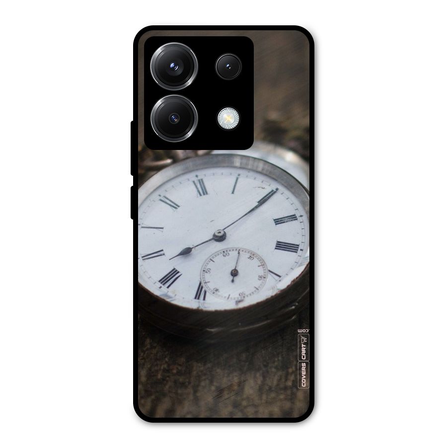Vintage Clock Metal Back Case for Poco X6
