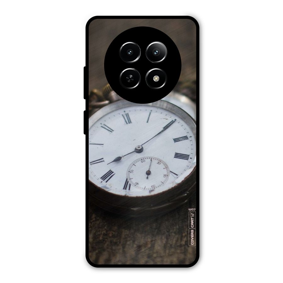 Vintage Clock Metal Back Case for Realme 12x 5G