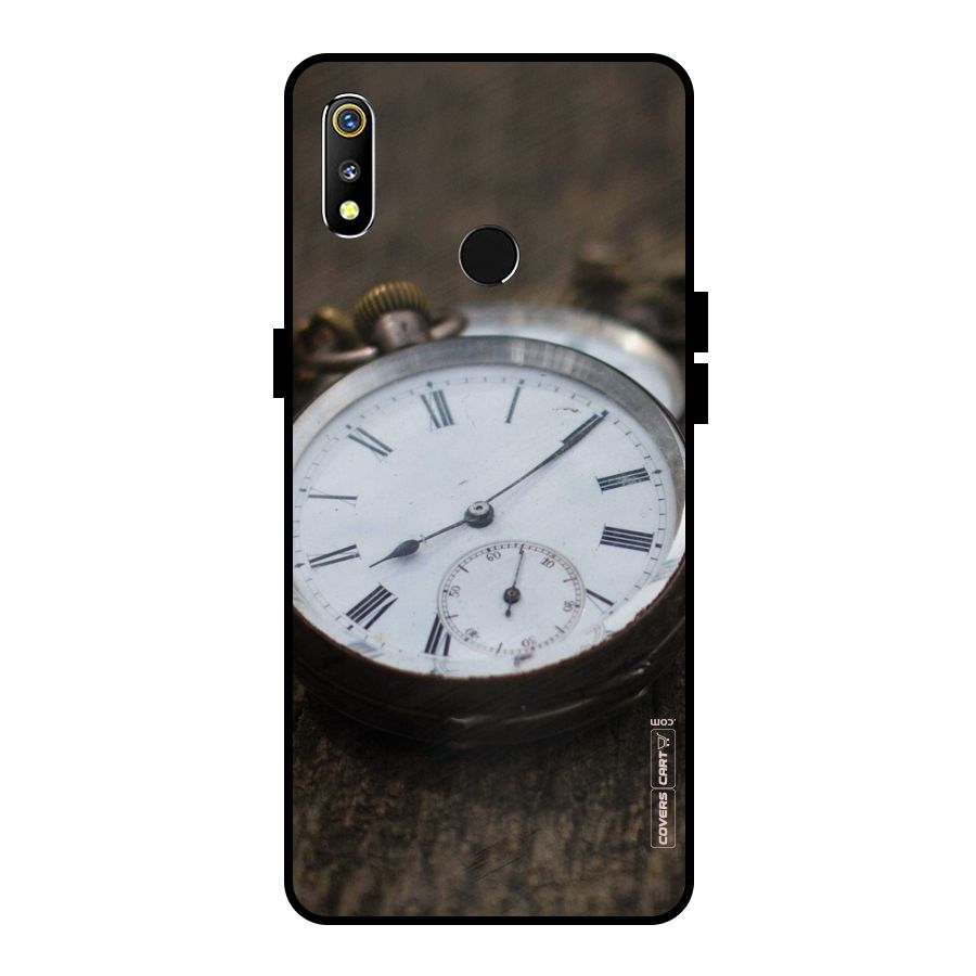 Vintage Clock Metal Back Case for Realme 3i