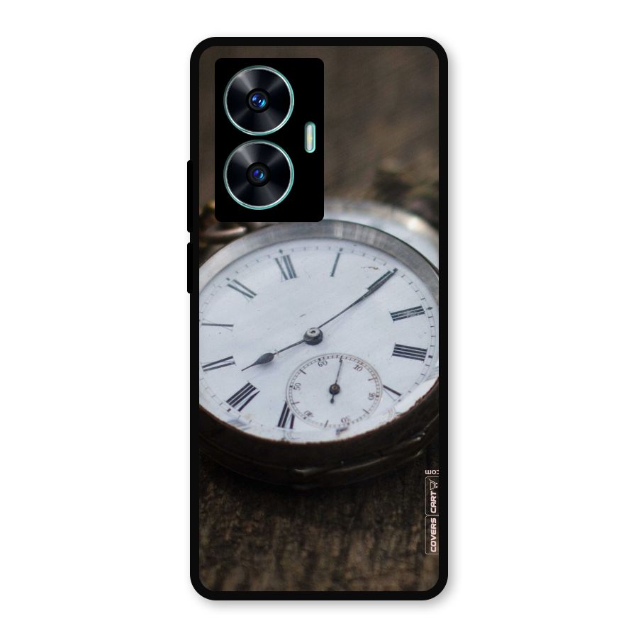 Vintage Clock Metal Back Case for Realme C55