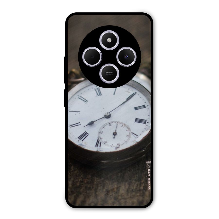 Vintage Clock Metal Back Case for Redmi 14C