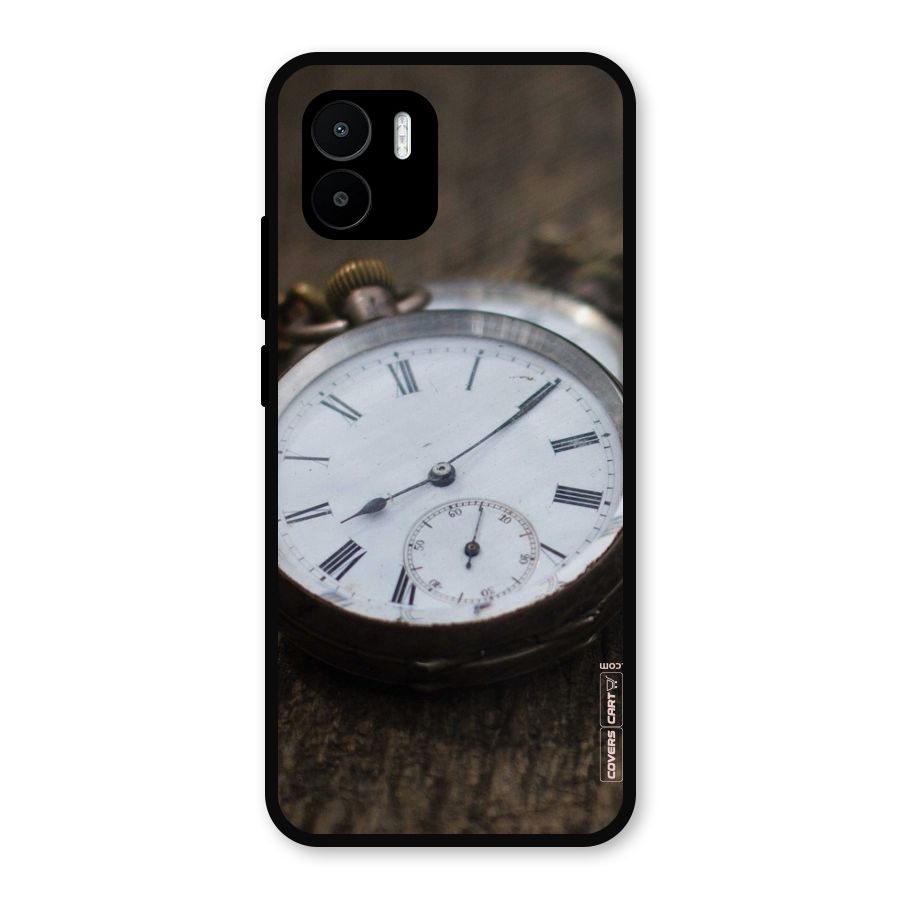 Vintage Clock Metal Back Case for Redmi A2
