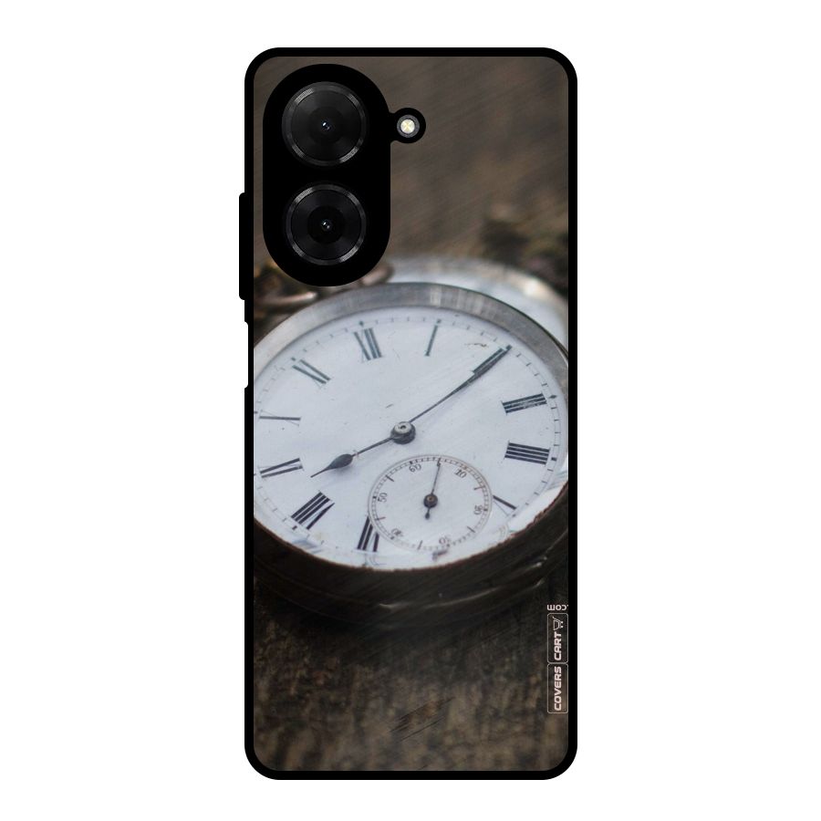 Vintage Clock Metal Back Case for Redmi A5 4G