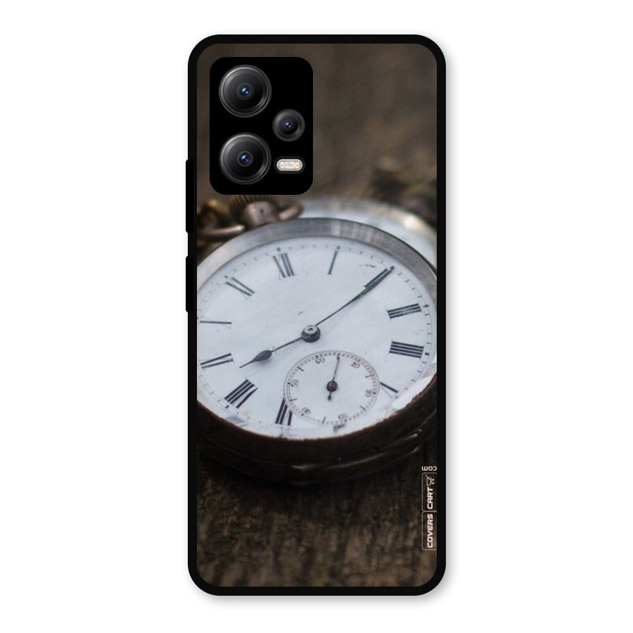 Vintage Clock Metal Back Case for Redmi Note 12 5G