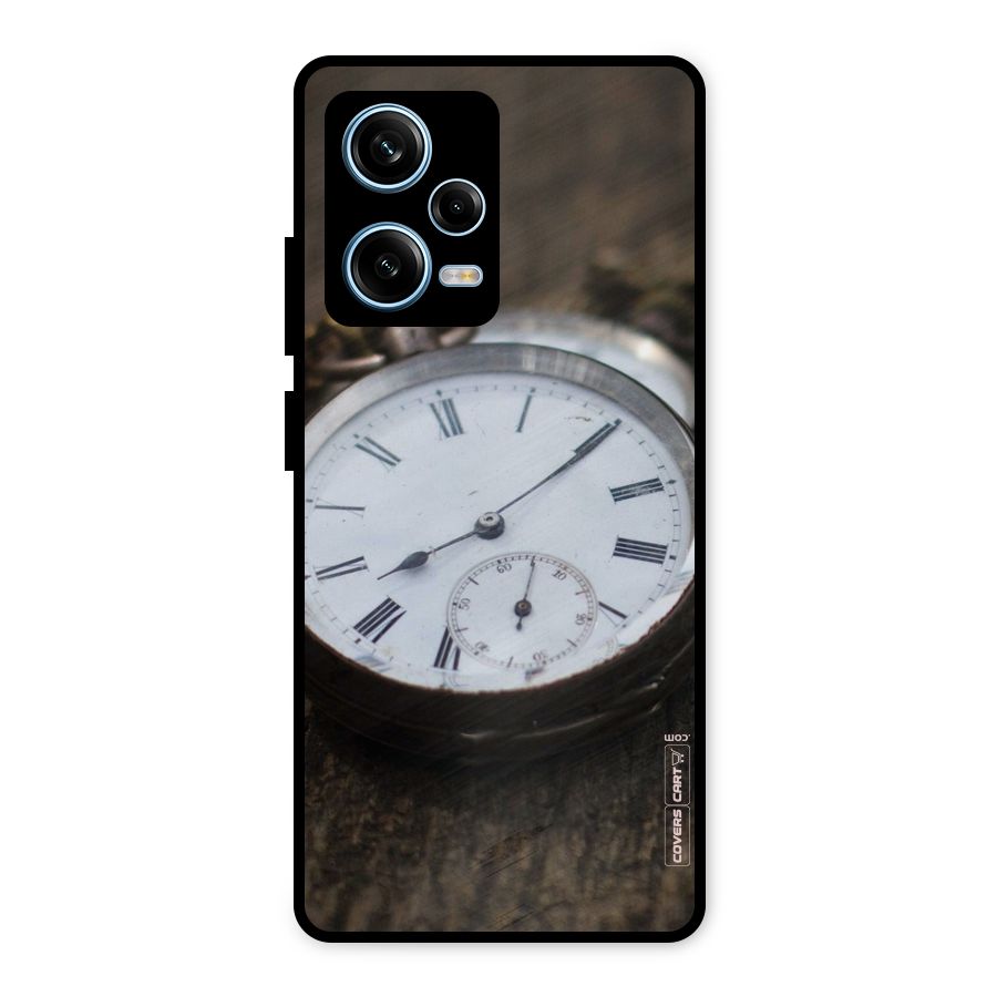 Vintage Clock Metal Back Case for Redmi Note 12 Pro