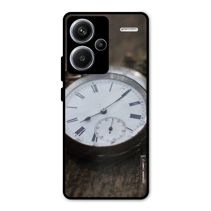 Vintage Clock Metal Back Case for Redmi Note 13 Pro Plus