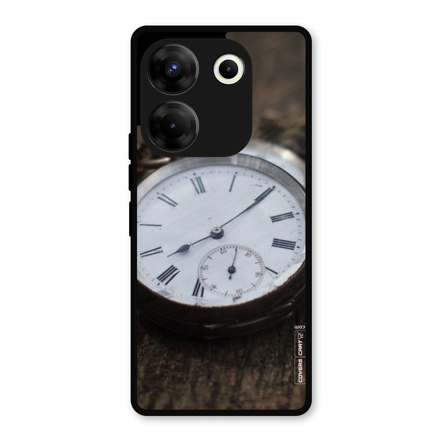 Vintage Clock Metal Back Case for Tecno Camon 20
