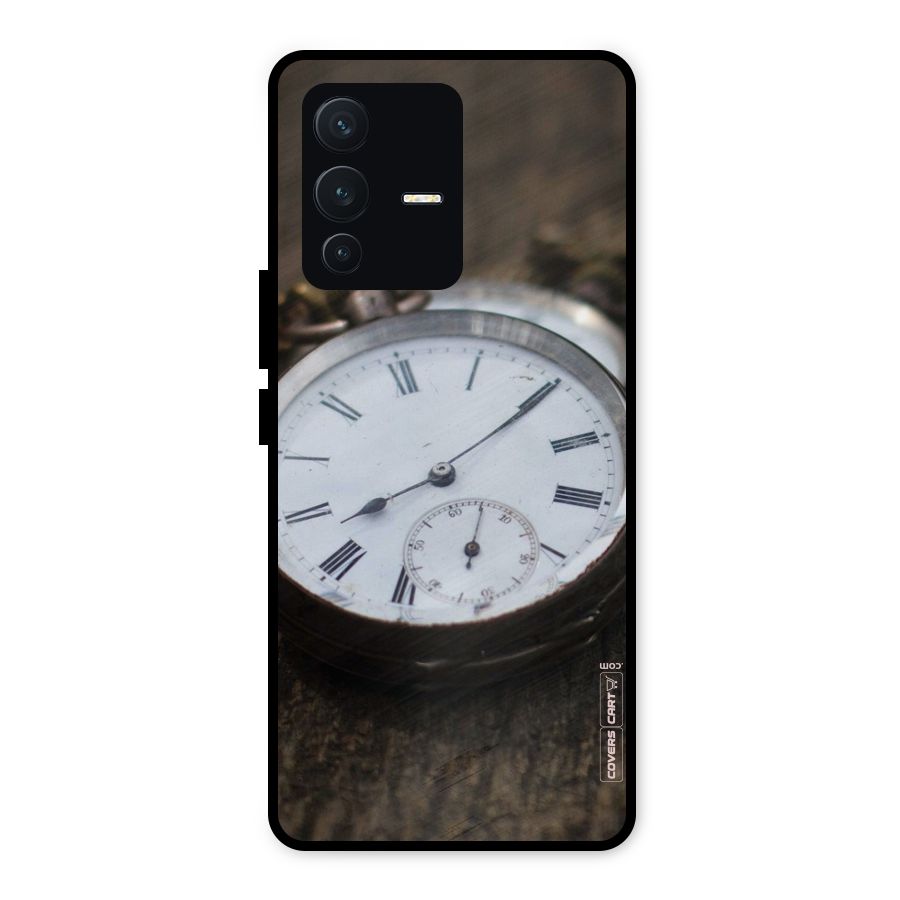 Vintage Clock Metal Back Case for Vivo V23 5G