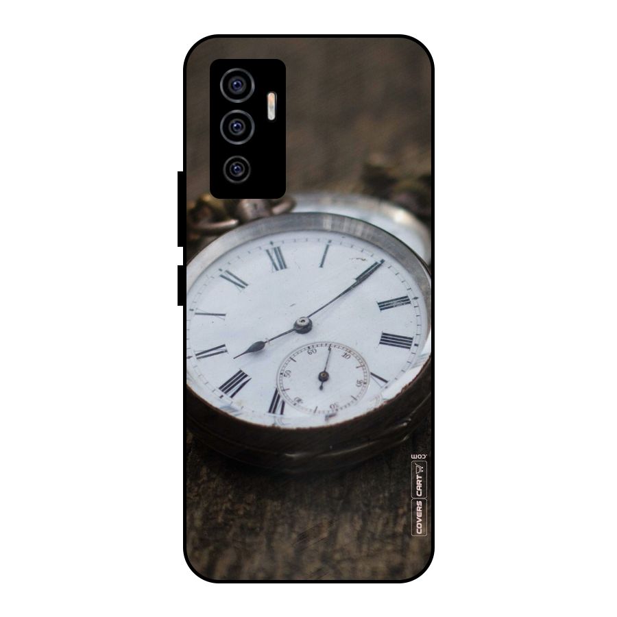 Vintage Clock Metal Back Case for Vivo V23e