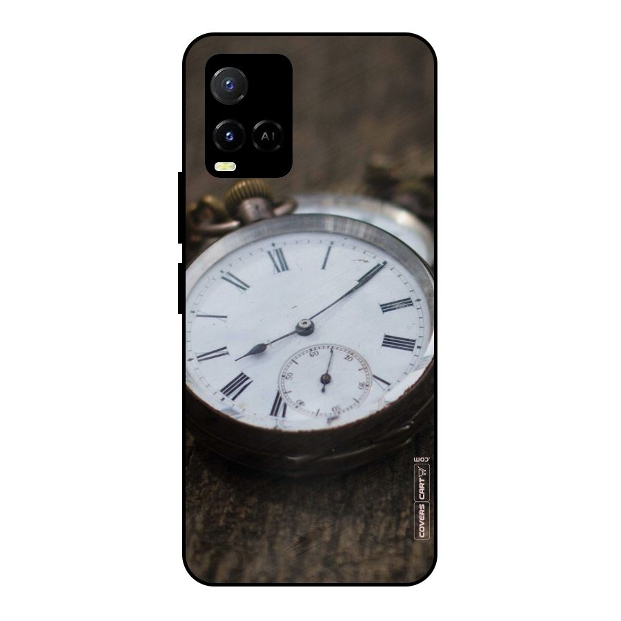 Vintage Clock Metal Back Case for Vivo Y21T
