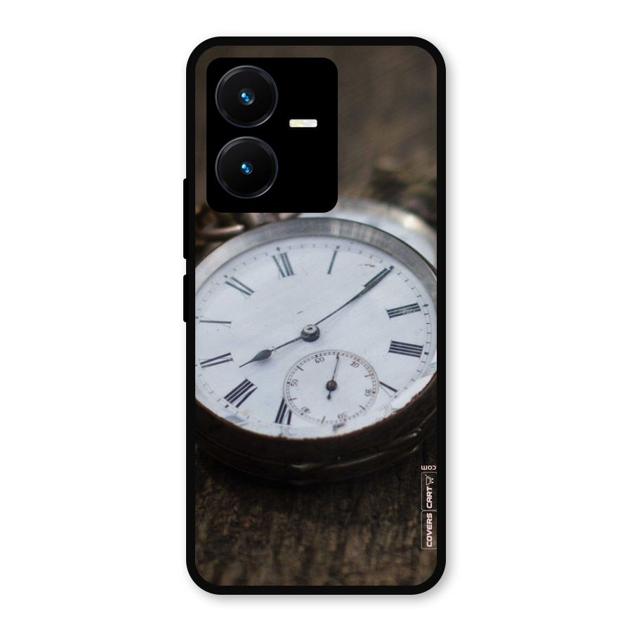 Vintage Clock Metal Back Case for Vivo Y22