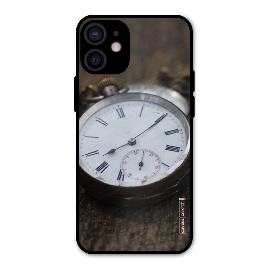 Vintage Clock Metal Back Case for iPhone 12 Mini