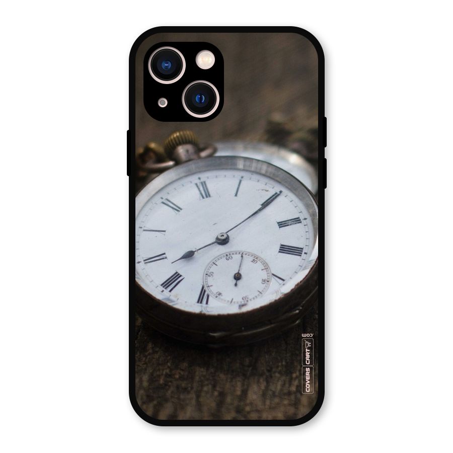 Vintage Clock Metal Back Case for iPhone 13