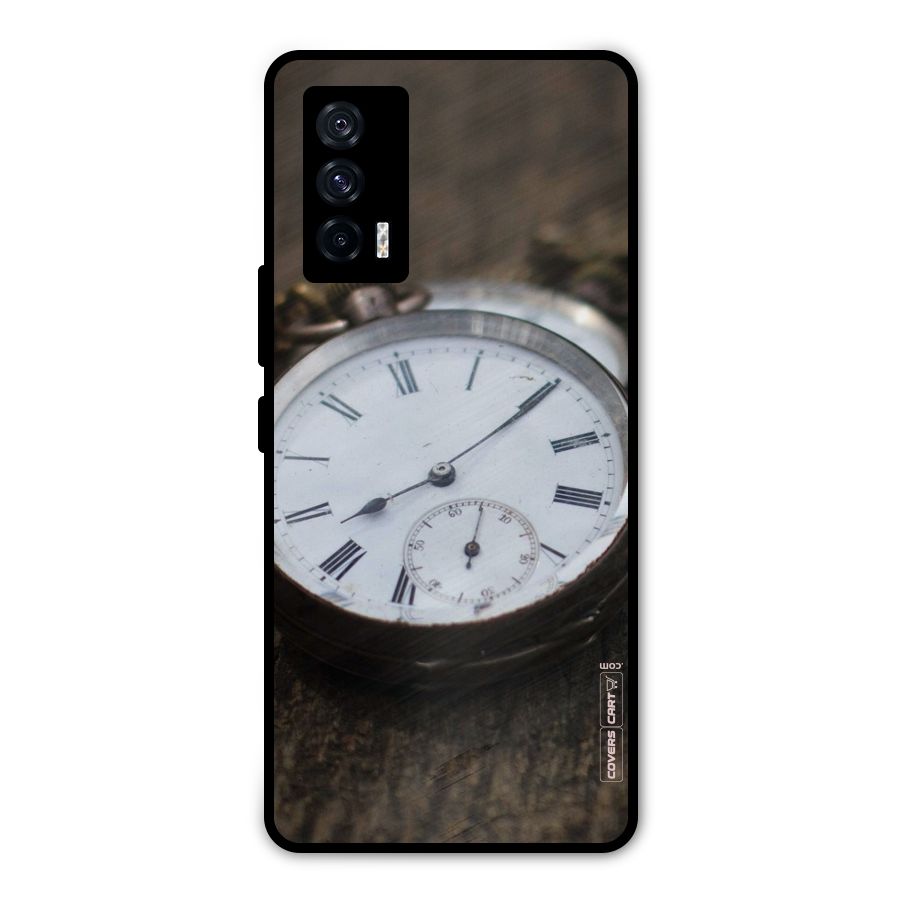 Vintage Clock Metal Back Case for iQOO 7 5G