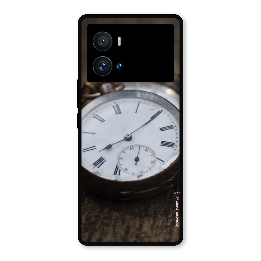 Vintage Clock Metal Back Case for iQOO 9 Pro