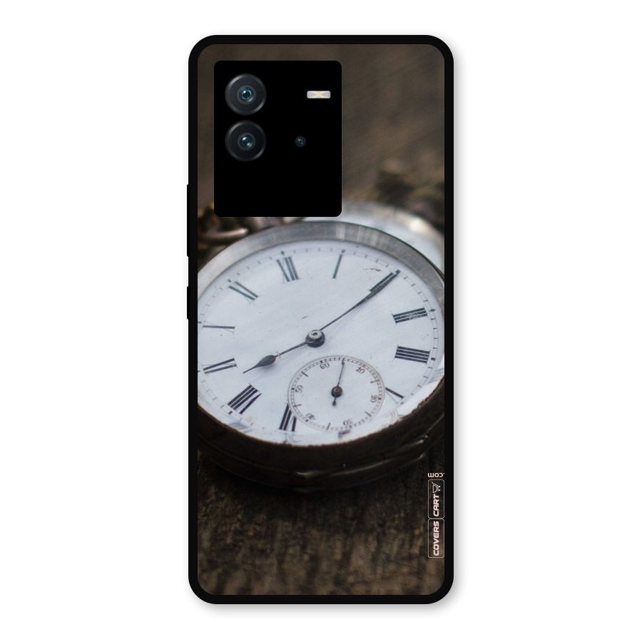Vintage Clock Metal Back Case for iQOO Neo 6 5G