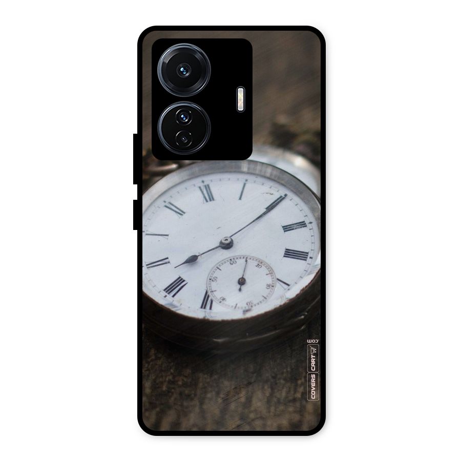 Vintage Clock Metal Back Case for iQOO Z6
