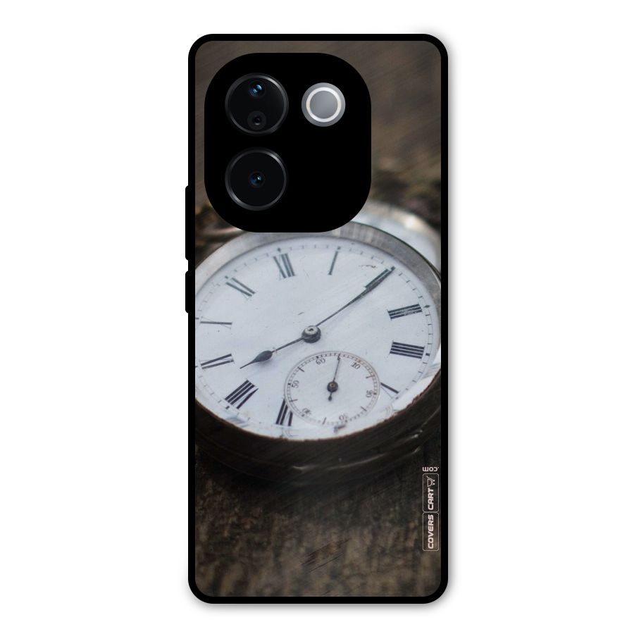 Vintage Clock Metal Back Case for iQOO Z9s Pro