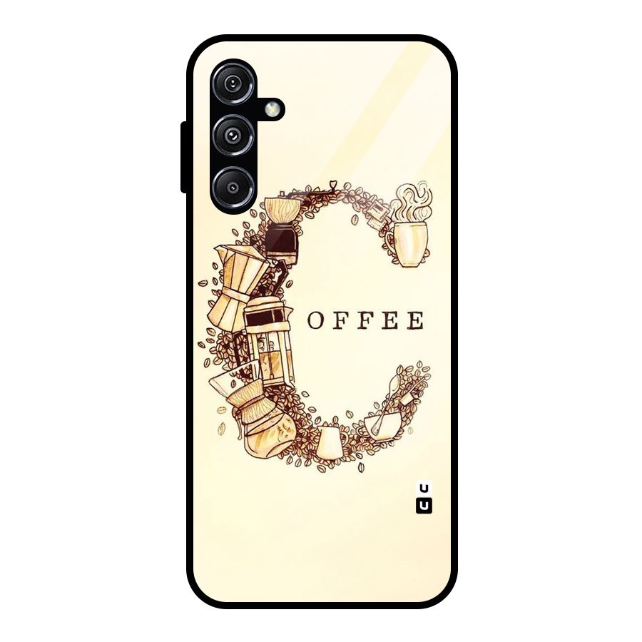 Vintage Coffee Glass Back Case for Galaxy M34 5G