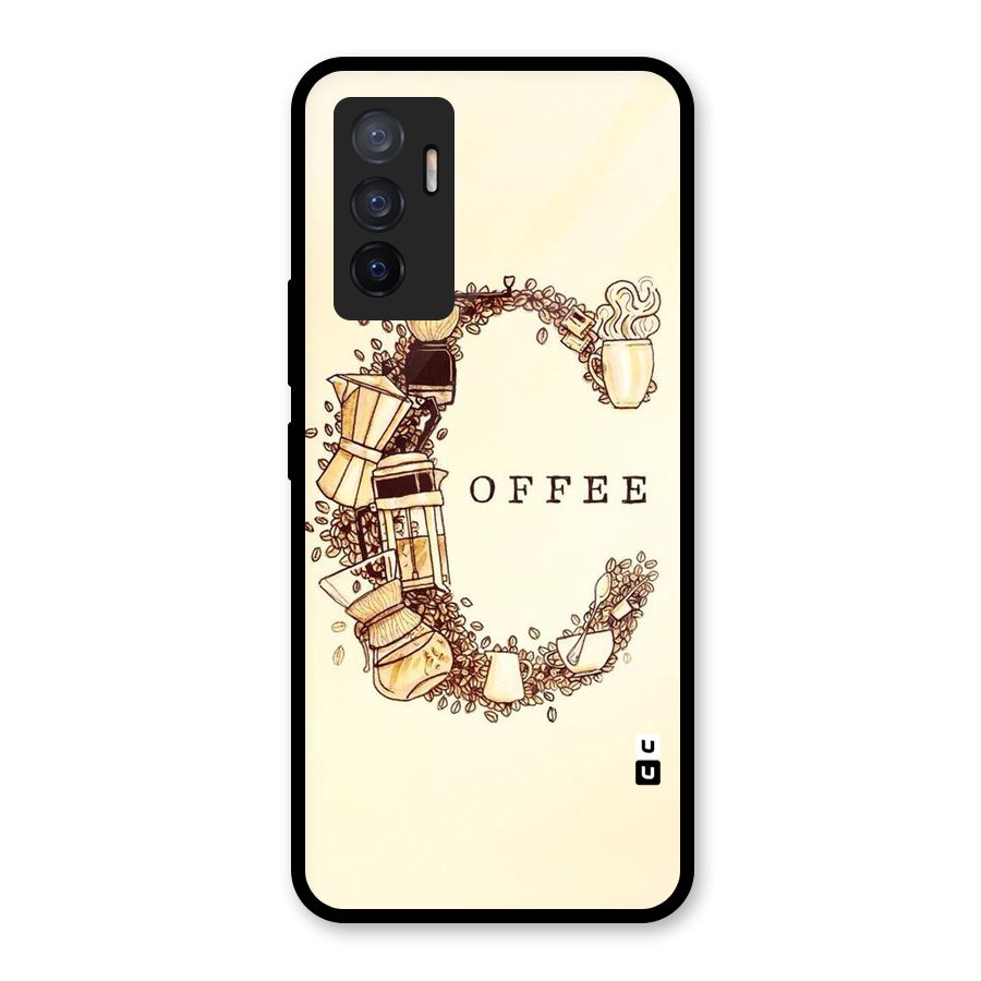 Vintage Coffee Glass Back Case for Vivo V23e