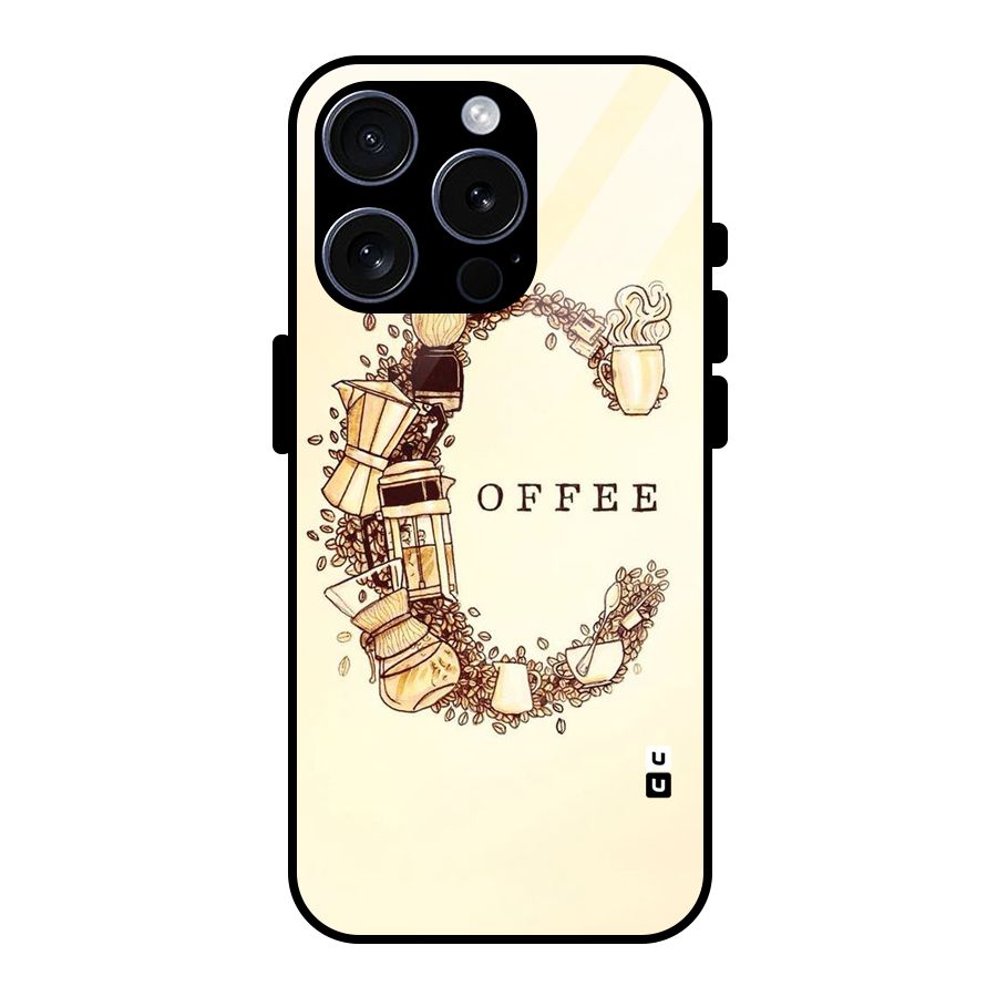 Vintage Coffee Glass Back Case for iPhone 15 Pro