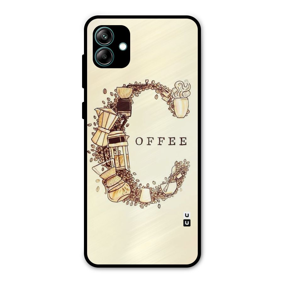 Vintage Coffee Metal Back Case for Galaxy A04