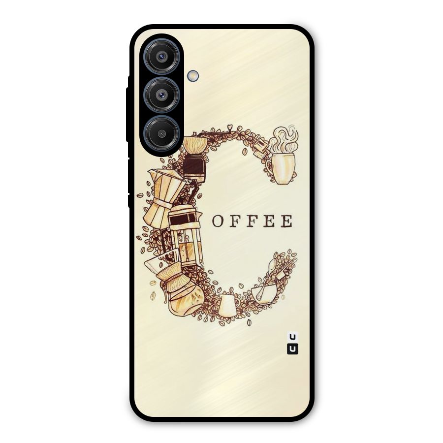 Vintage Coffee Metal Back Case for Galaxy A16 5G