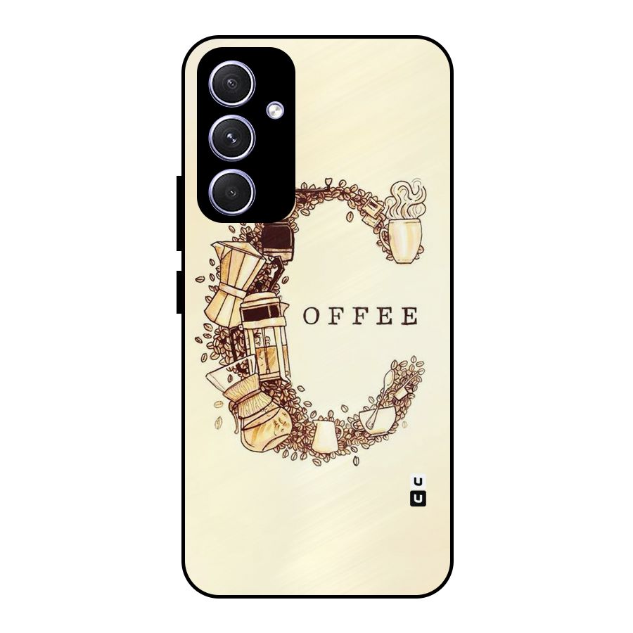 Vintage Coffee Metal Back Case for Galaxy A54