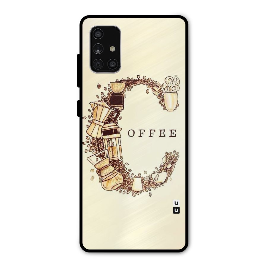 Vintage Coffee Metal Back Case for Galaxy A71