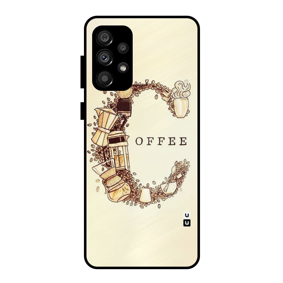 Vintage Coffee Metal Back Case for Galaxy A73 5G