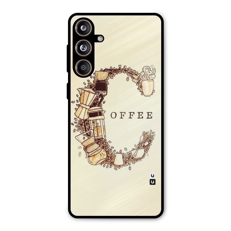 Vintage Coffee Metal Back Case for Galaxy F55