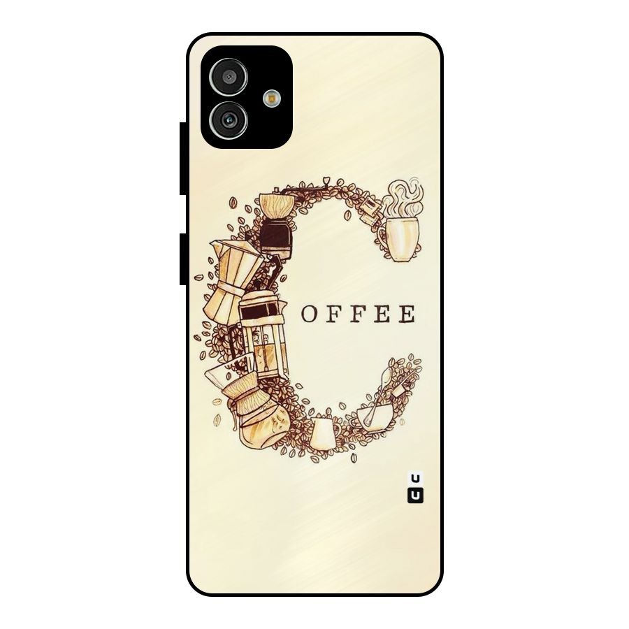 Vintage Coffee Metal Back Case for Galaxy M13 5G
